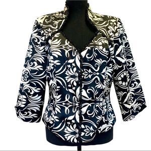 Bellissima black Ivory Pisati Beaded trim jacket size 12